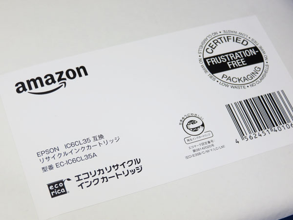 Amazon.co.jp限定 エコリカ リサイクルインクカートリッジ EPSON 6色パック IC6CL35 EC-IC6CL35A (FFP・封筒パッケージ)